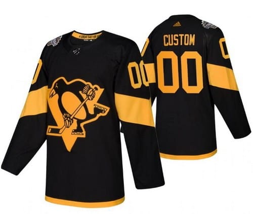 Pittsburgh Penguins Customized Black 2019 Stadium Series Authentic Jersey