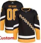 Pittsburgh Penguins Customized Black Alternate Authentic Jersey