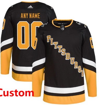 Pittsburgh Penguins Customized Black Alternate Authentic Jersey