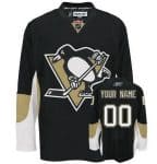 Pittsburgh Penguins Customized Black Reebok Authentic Jersey