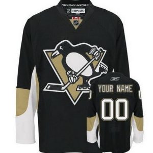 Pittsburgh Penguins Customized Black Reebok Authentic Jersey