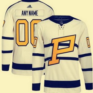 Pittsburgh Penguins Customized Cream 2023 Winter Classic Authentic Jersey