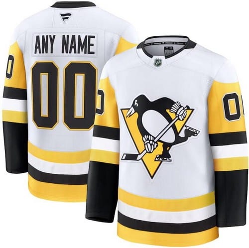 Pittsburgh Penguins Customized White Fanatics Authentic Jersey