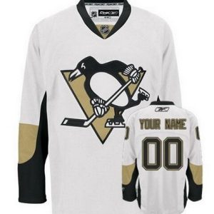 Pittsburgh Penguins Customized White Reebok Authentic Jersey