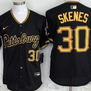 Pittsburgh Pirates #30 Paul Skenes Black Alternate Limited Jersey