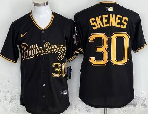Pittsburgh Pirates #30 Paul Skenes Black Alternate Limited Jersey