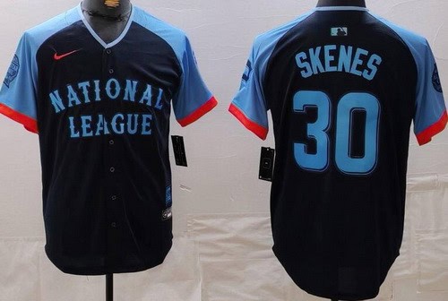 Pittsburgh Pirates #30 Paul Skenes Navy 2024 All Star Limited Jersey