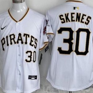 Pittsburgh Pirates #30 Paul Skenes White Limited Jersey
