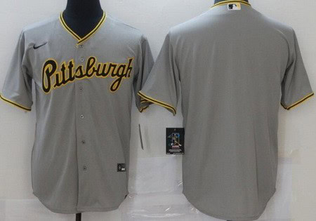 Pittsburgh Pirates Blank Gray Road Cool Base Jersey