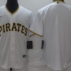 Pittsburgh Pirates Blank White Cool Base Jersey