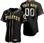 Pittsburgh Pirates Customized Black Gold Authentic Jersey