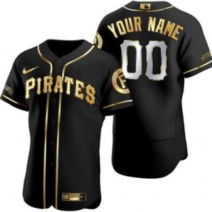 Pittsburgh Pirates Customized Black Gold Authentic Jersey