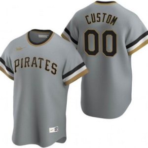 Pittsburgh Pirates Customized Gray Cooperstown Collection Cool Base Jersey