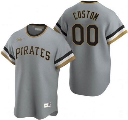 Pittsburgh Pirates Customized Gray Cooperstown Collection Cool Base Jersey