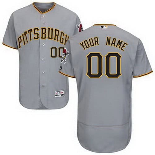 Pittsburgh Pirates Customized Grey FlexBase Jersey