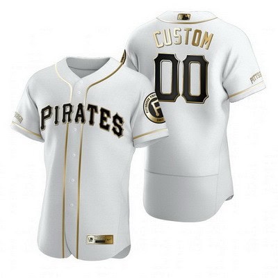Pittsburgh Pirates Customized White Gold 2020 FlexBase Jersey