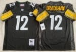 Pittsburgh Steelers #12 Terry Bradshaw Black 1982 Throwback Jersey