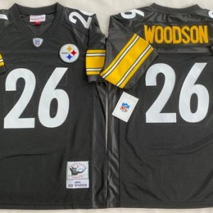 Pittsburgh Steelers #26 Rod Woodson Black 1994 Throwback Jersey