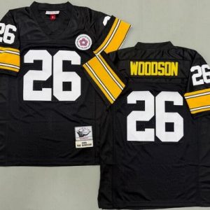 Pittsburgh Steelers #26 Rod Woodson Black Alternate 1994 Throwback Jersey