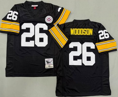 Pittsburgh Steelers #26 Rod Woodson Black Alternate 1994 Throwback Jersey