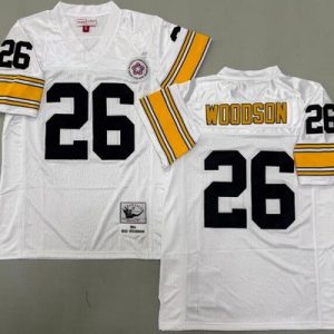 Pittsburgh Steelers #26 Rod Woodson White Alternate 1994 Throwback Jersey