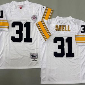 Pittsburgh Steelers #31 Donnie Shell White 1975 Throwback Jersey