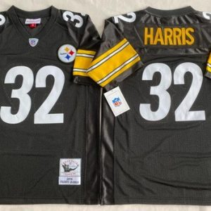 Pittsburgh Steelers #32 Franco Harris Black 1978 Throwback Jersey
