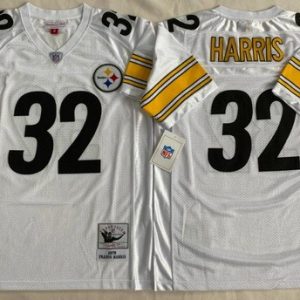 Pittsburgh Steelers #32 Franco Harris White 1976 Throwback Jersey
