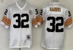 Pittsburgh Steelers #32 Franco Harris White Throwback Jersey