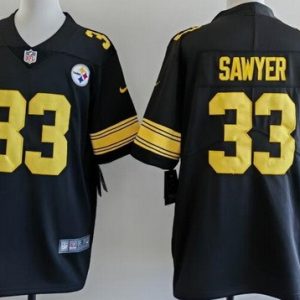 Pittsburgh Steelers #33 Jack Sawyer Limited Black Throwback Vapor Jersey