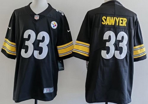 Pittsburgh Steelers #33 Jack Sawyer Limited Black Vapor Jersey
