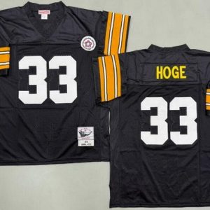 Pittsburgh Steelers #33 Merril Hoge Black 1976 Throwback Jersey