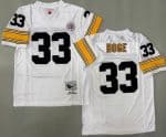 Pittsburgh Steelers #33 Merril Hoge White Throwback Jersey