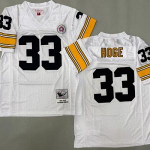 Pittsburgh Steelers #33 Merril Hoge White Throwback Jersey
