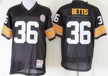 Pittsburgh Steelers #36 Jerome Bettis Black Throwback Jersey