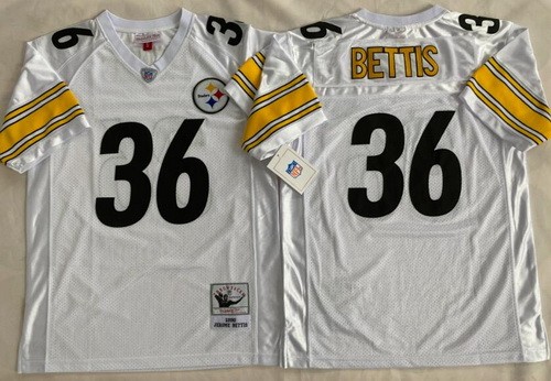 Pittsburgh Steelers #36 Jerome Bettis White 1996 Jersey