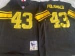 Pittsburgh Steelers #43 Troy Polamalu Black Yellow 2008 Throwback Jersey