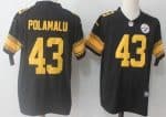 Pittsburgh Steelers #43 Troy Polamalu Limited Black Rush Color Jersey