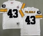 Pittsburgh Steelers #43 Troy Polamalu White Alternate 2005 Throwback Jersey