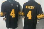 Pittsburgh Steelers #4 DK Metcalf Limited Black Throwback FUSE Vapor Jersey