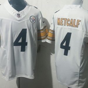 Pittsburgh Steelers #4 DK Metcalf Limited White FUSE Vapor Jersey