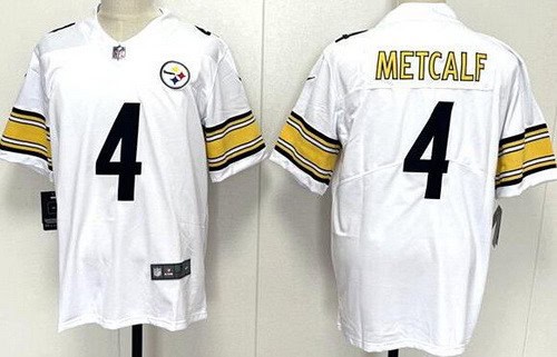 Pittsburgh Steelers #4 DK Metcalf Limited White Vapor Jersey