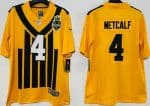 Pittsburgh Steelers #4 DK Metcalf Limited Yellow Throwback Vapor Jersey
