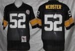 Pittsburgh Steelers #52 Mike Webster Black Throwback Jersey