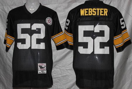 Pittsburgh Steelers #52 Mike Webster Black Throwback Jersey