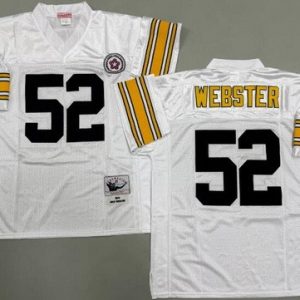 Pittsburgh Steelers #52 Mike Webster White 1975 Throwback Jersey