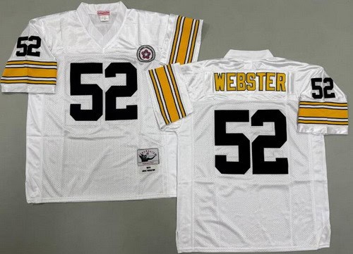 Pittsburgh Steelers #52 Mike Webster White 1975 Throwback Jersey