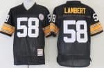 Pittsburgh Steelers #58 Jack Lambert Black Throwback Jersey