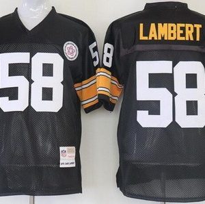 Pittsburgh Steelers #58 Jack Lambert Black Throwback Jersey
