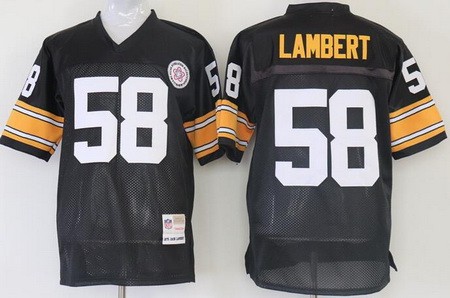 Pittsburgh Steelers #58 Jack Lambert Black Throwback Jersey